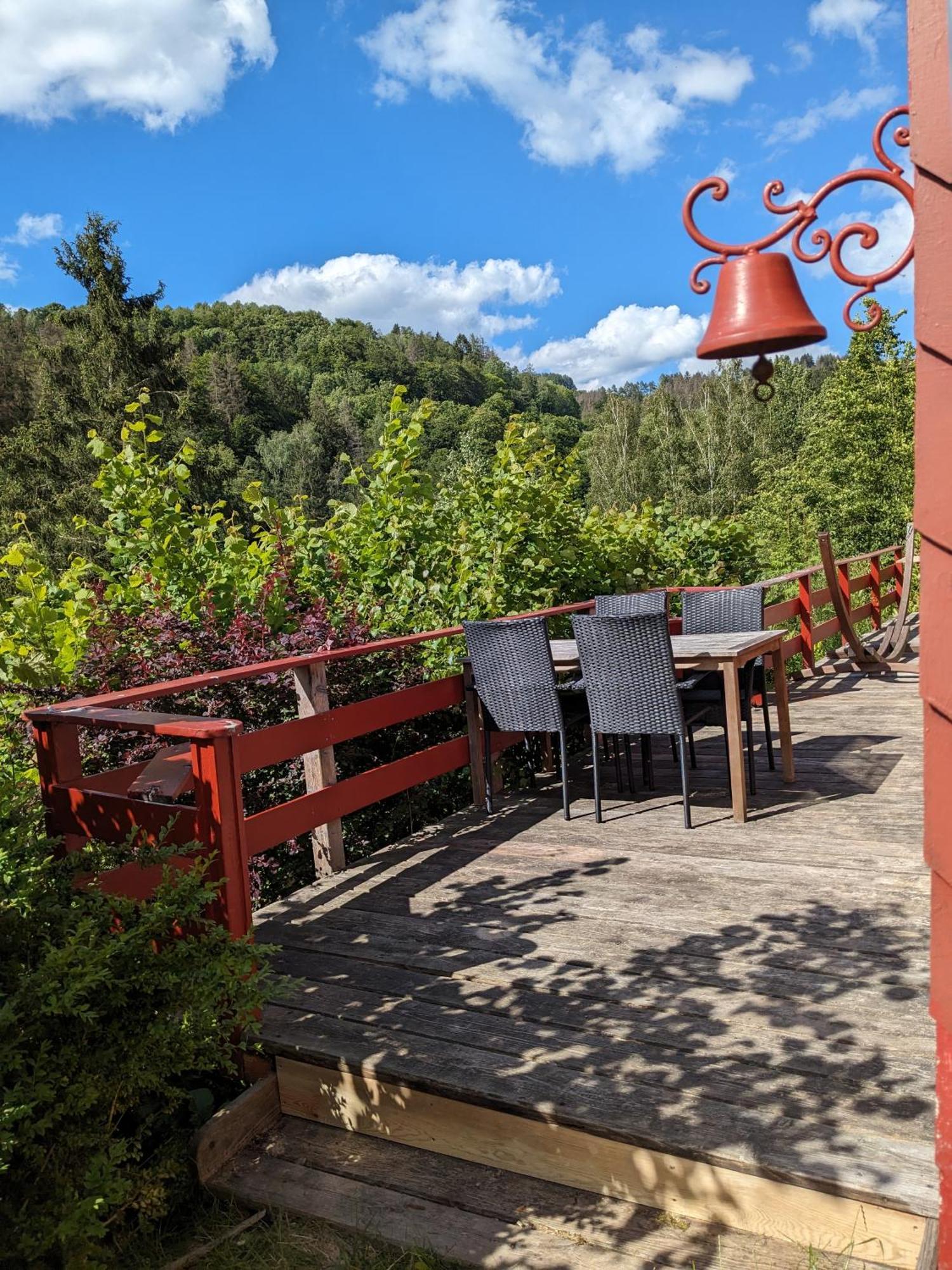 Ruhiges Ferienhaus Mit Sauna: Hellaberg III Лангенбах Экстерьер фото